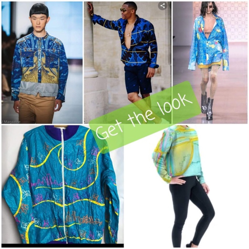 Vintage 90’s paper cycling jacket size L